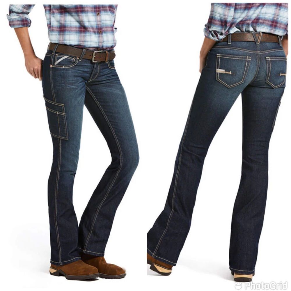NWT 10032462 Ariat Women's Rebar DuraStretch Riveter BootCut Jeans - Hallow